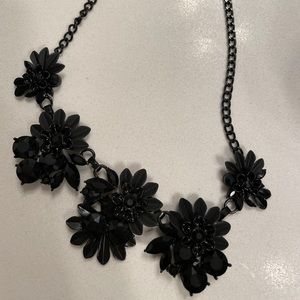 Black statement necklace